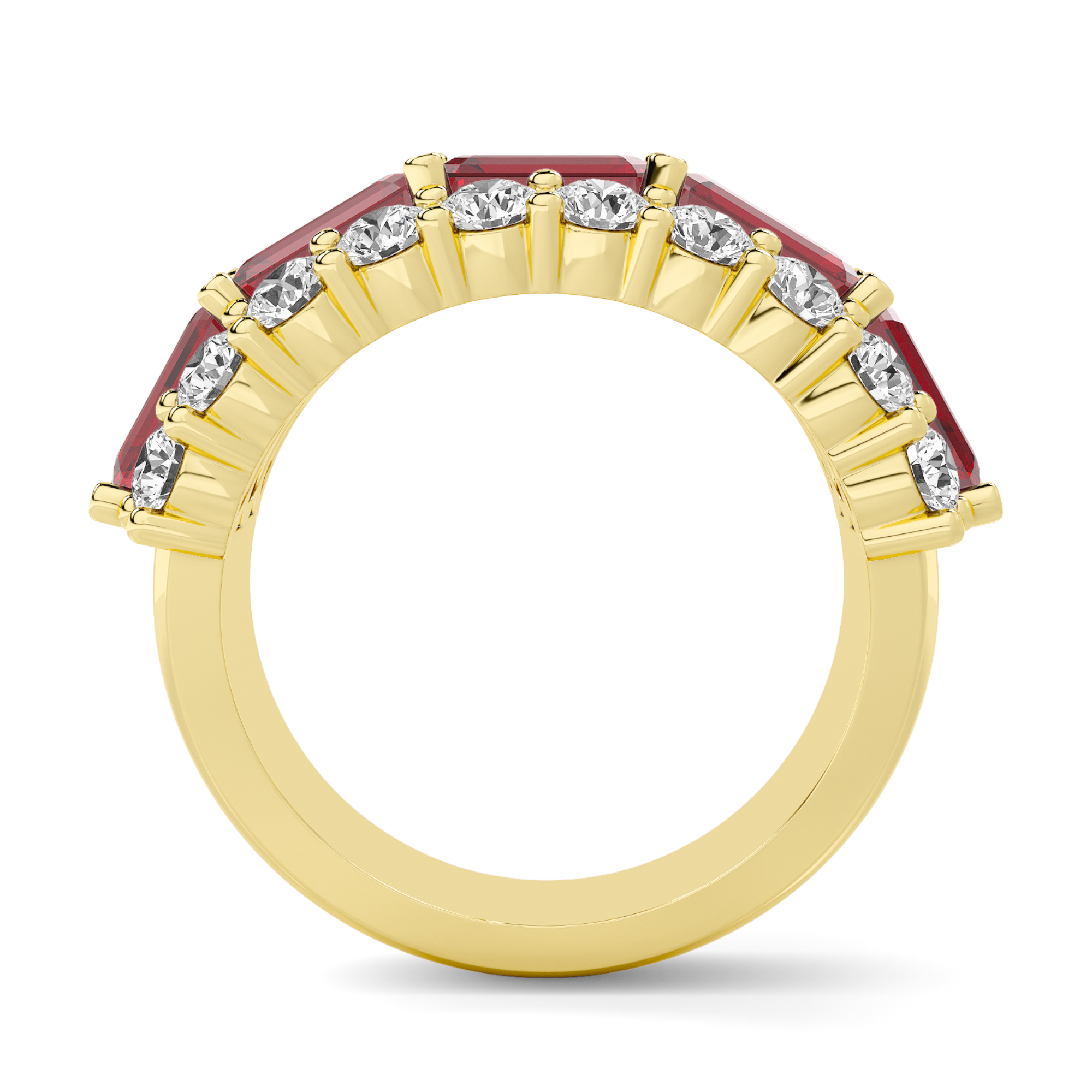 Chateau Sparkle Ruby and Diamond Band - 1