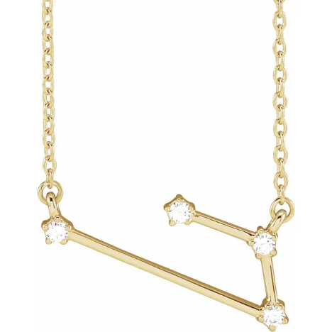 14KT GOLD CONSTELLATION ZODIAC NECKLACE - ARIES