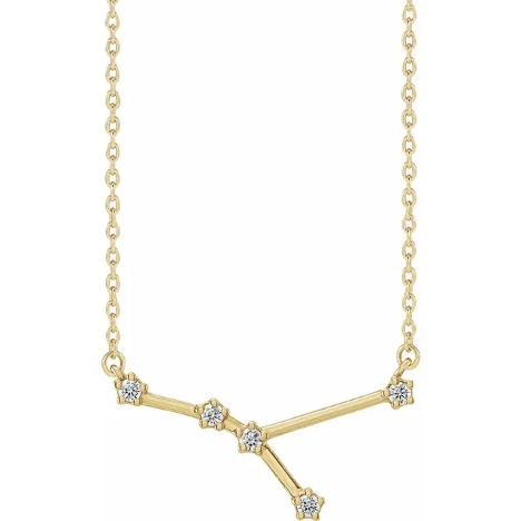 14KT GOLD CONSTELLATION ZODIAC NECKLACE - CANCER