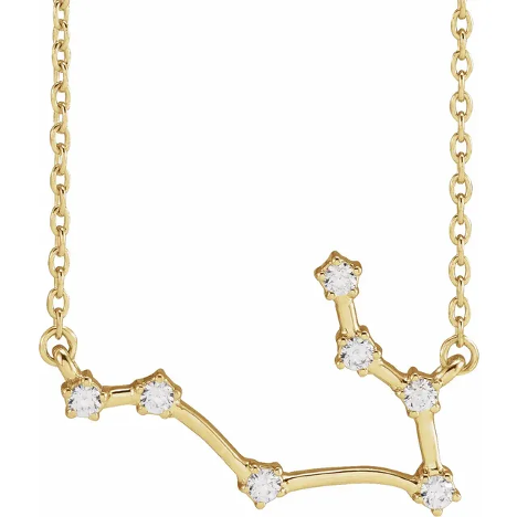 14KT GOLD CONSTELLATION ZODIAC NECKLACE - GEMINI