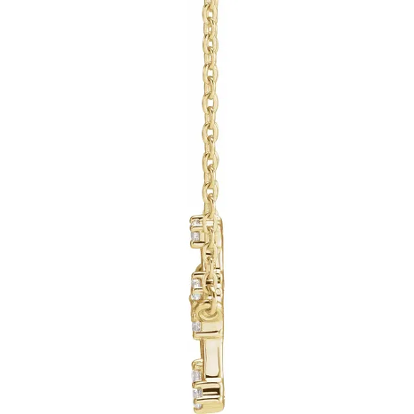 14KT GOLD CONSTELLATION ZODIAC NECKLACE - GEMINI - 1