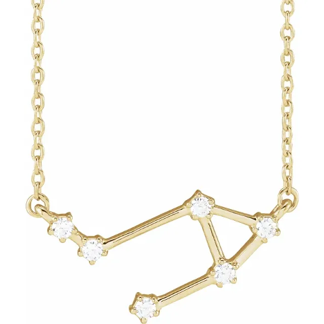 14KT GOLD CONSTELLATION ZODIAC NECKLACE - LIBRA