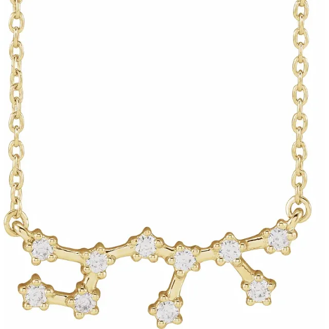14KT GOLD CONSTELLATION ZODIAC NECKLACE - SAGITTARIUS