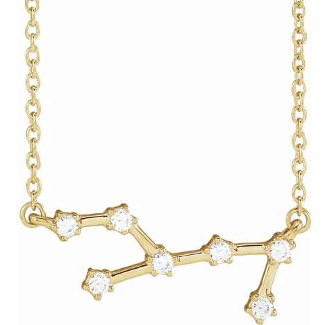 14KT GOLD CONSTELLATION ZODIAC NECKLACE - VIRGO