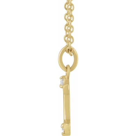 14KT GOLD ACCENTED ZODIAC NECKLACE - GEMINI - 1