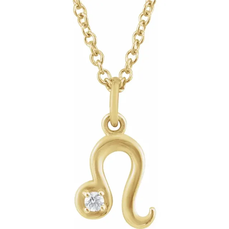 14KT GOLD ACCENTED ZODIAC NECKLACE - LEO