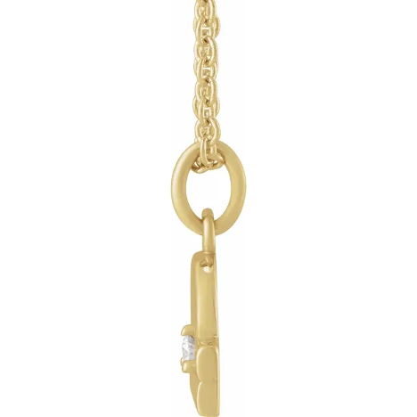 14KT GOLD ACCENTED ZODIAC NECKLACE - LIBRA - 1