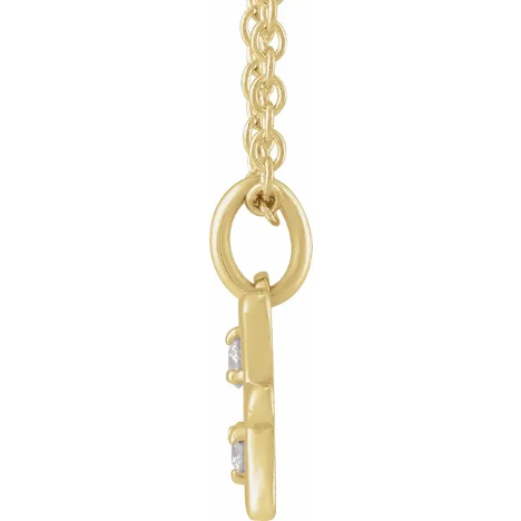 14KT GOLD ACCENTED ZODIAC NECKLACE - PISCES - 1