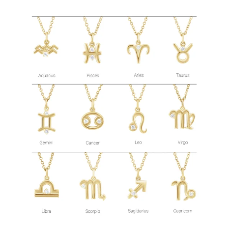 14KT GOLD ACCENTED ZODIAC NECKLACE - VIRGO - 2