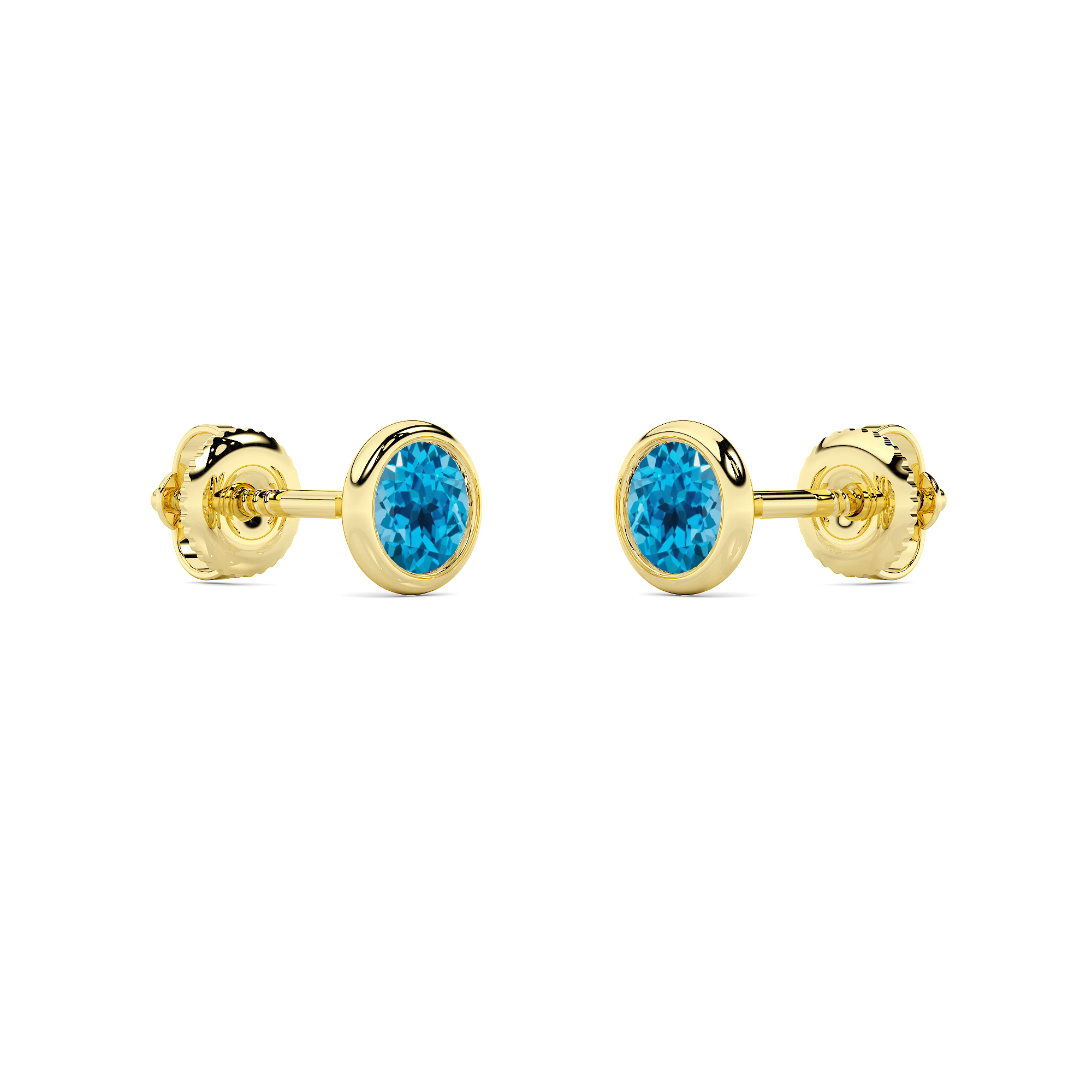 SEMI PRECIOUS WHISPER BLUE TOPAZ STUD COLLECTION - 3