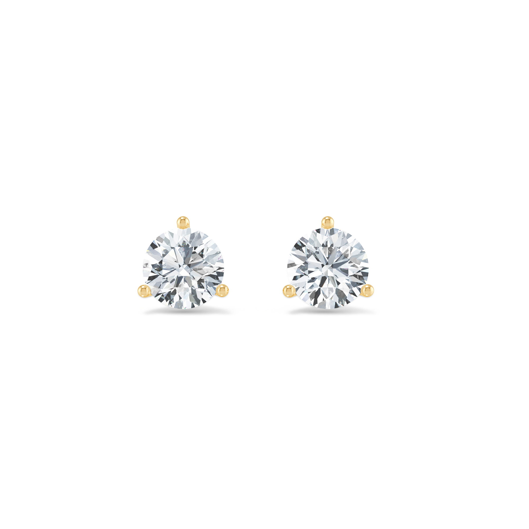 3-Prong Martini diamond studs