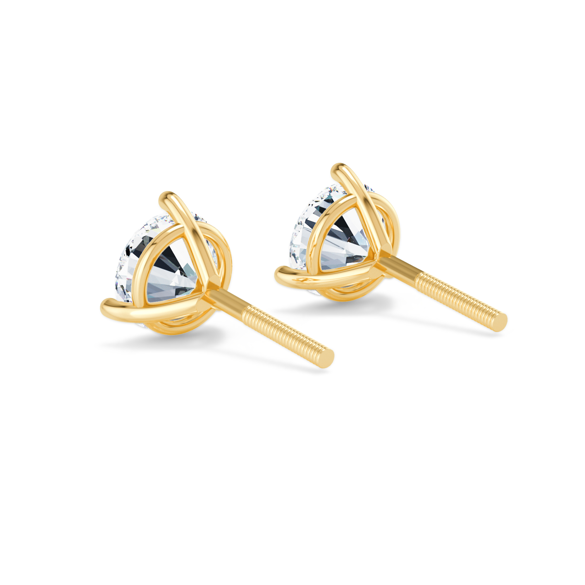 3-Prong Martini diamond studs - 3