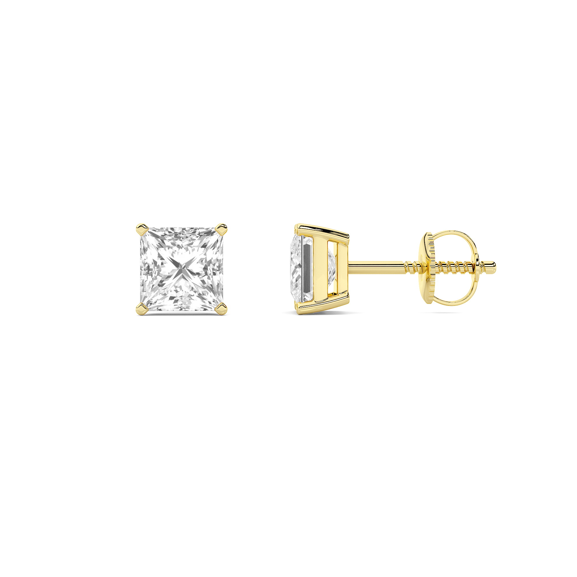 Basket Set Princess Diamond Studs - 1