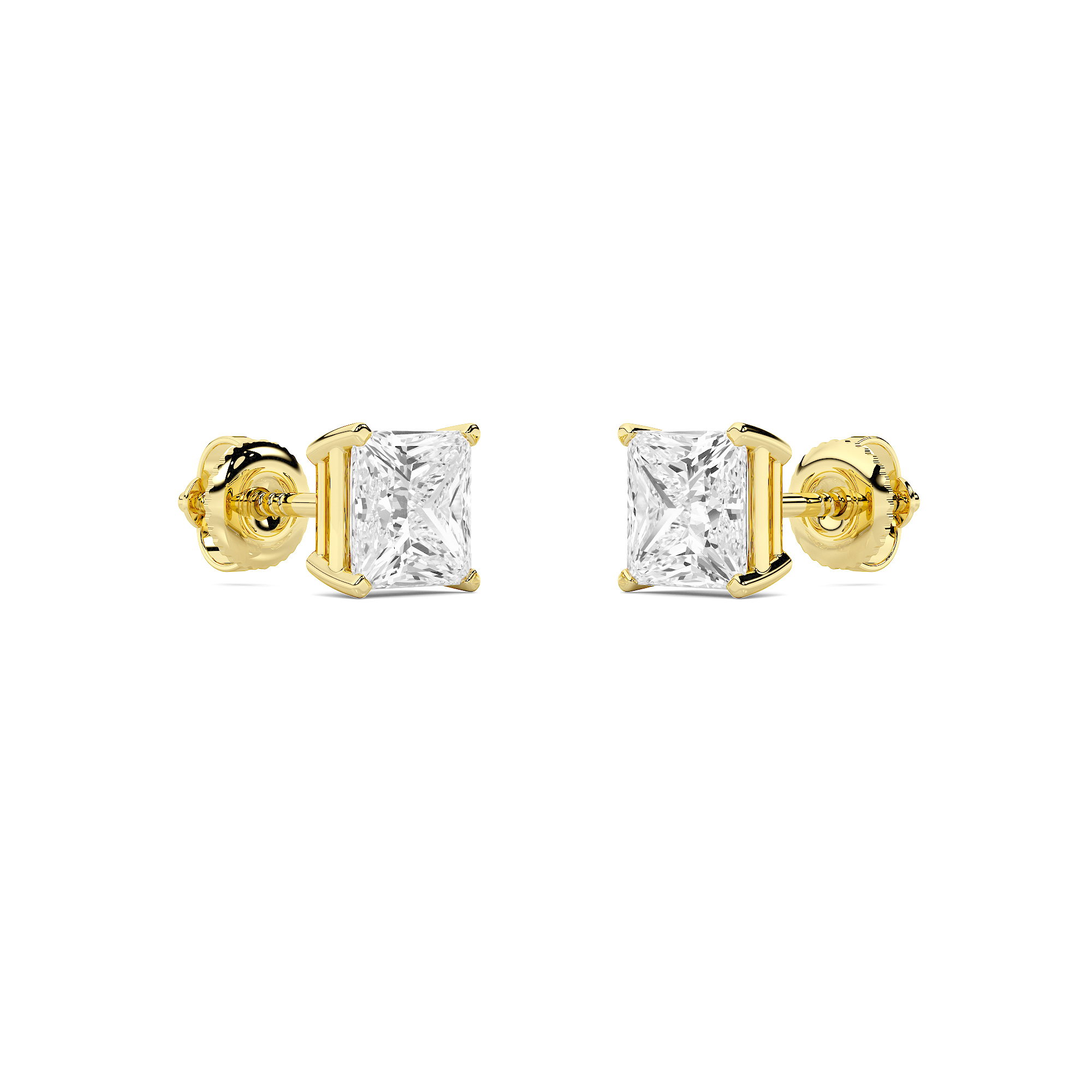 Basket Set Princess Diamond Studs - 3