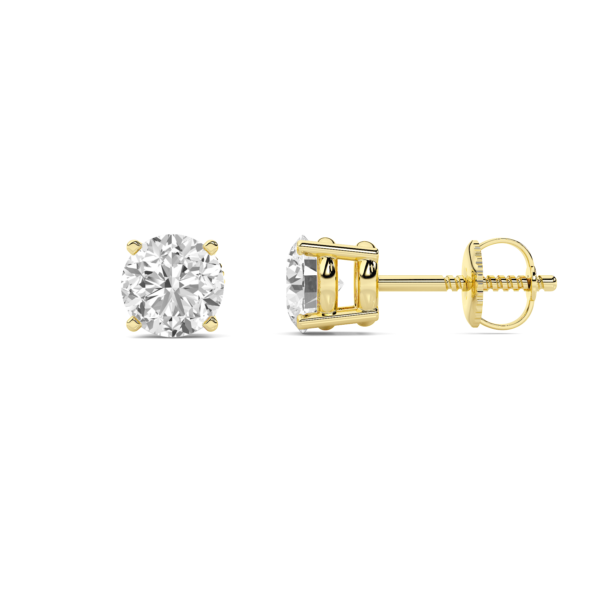 Basket Set Round Diamond Studs - 1