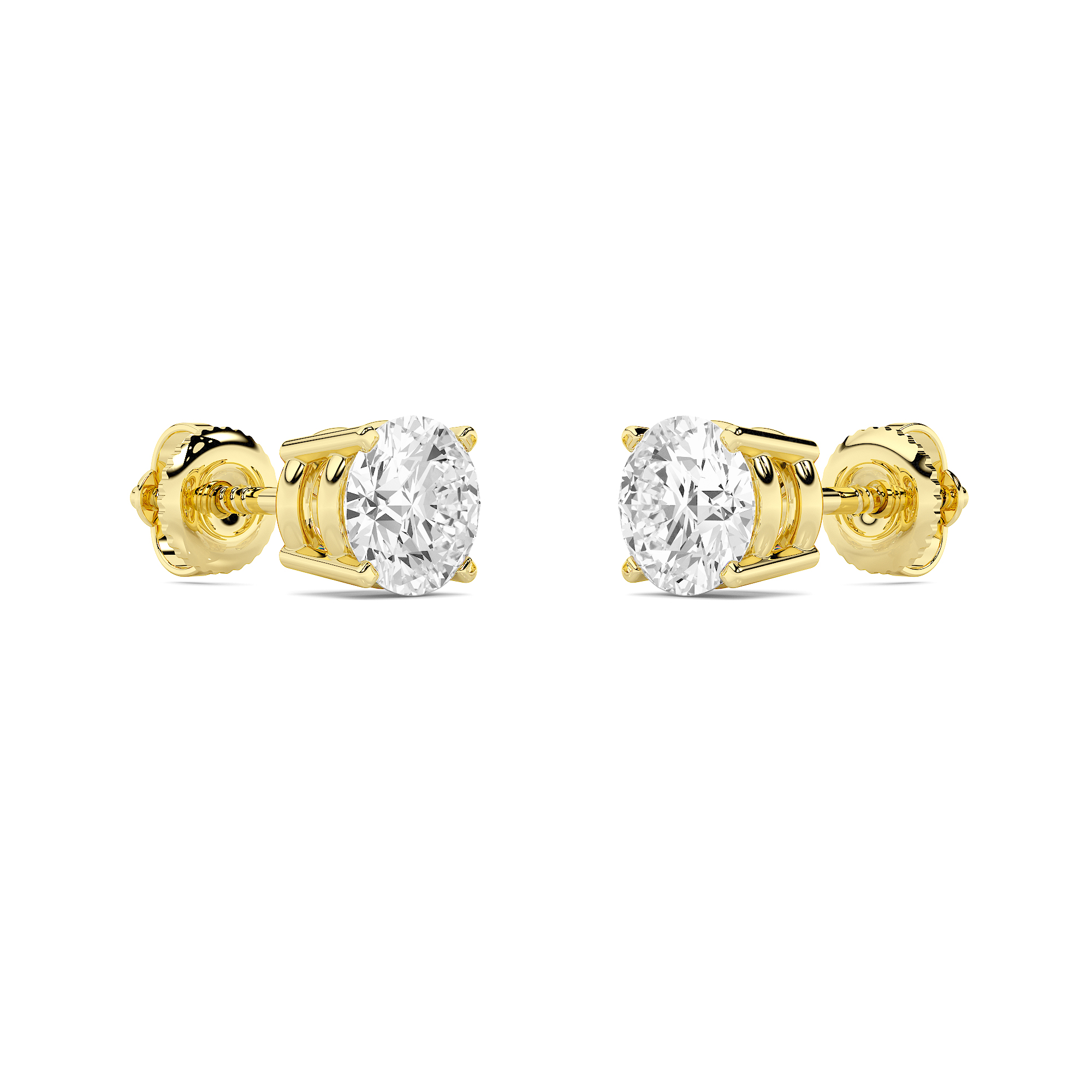 Basket Set Round Diamond Studs - 3