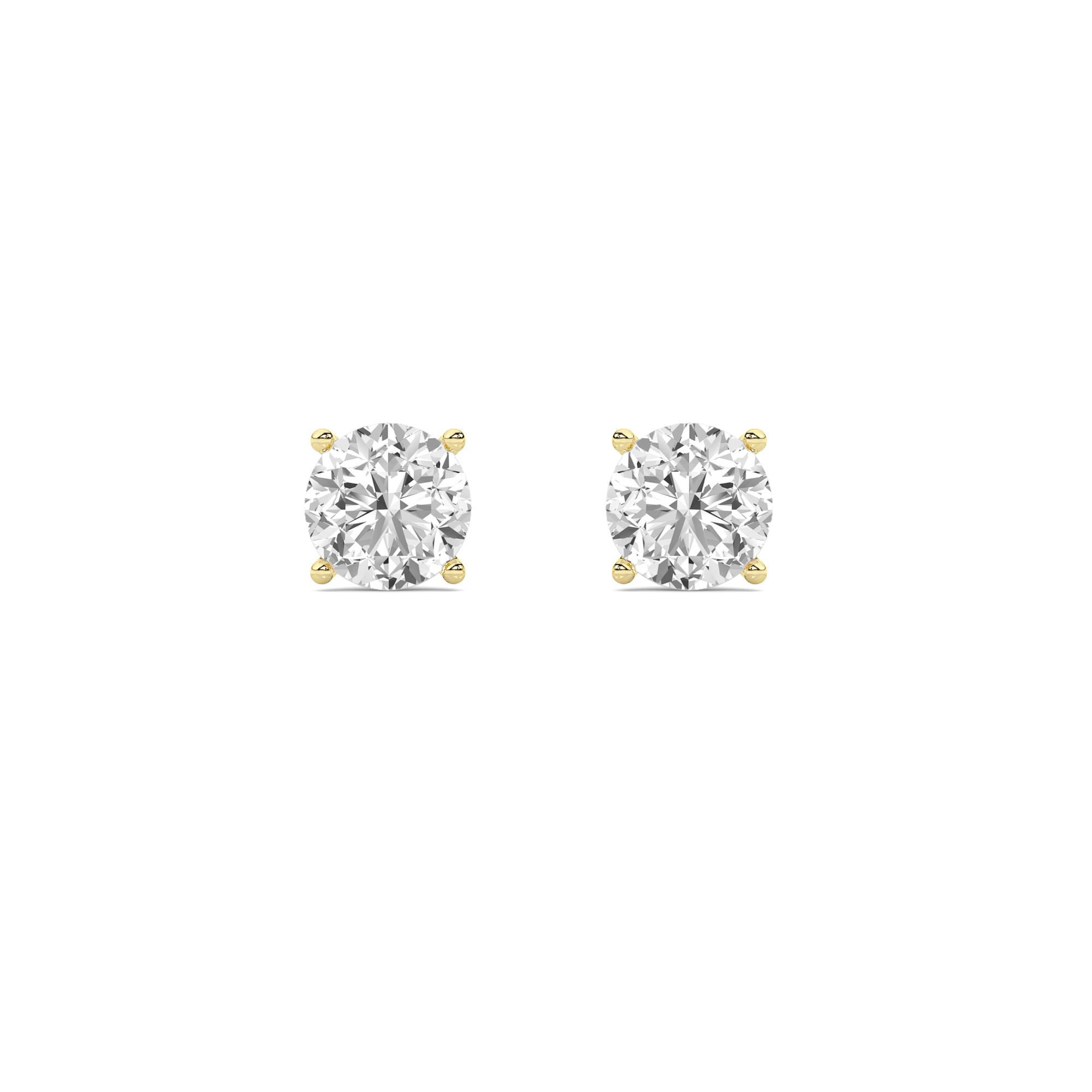 4-prong Martini Round Diamond Studs