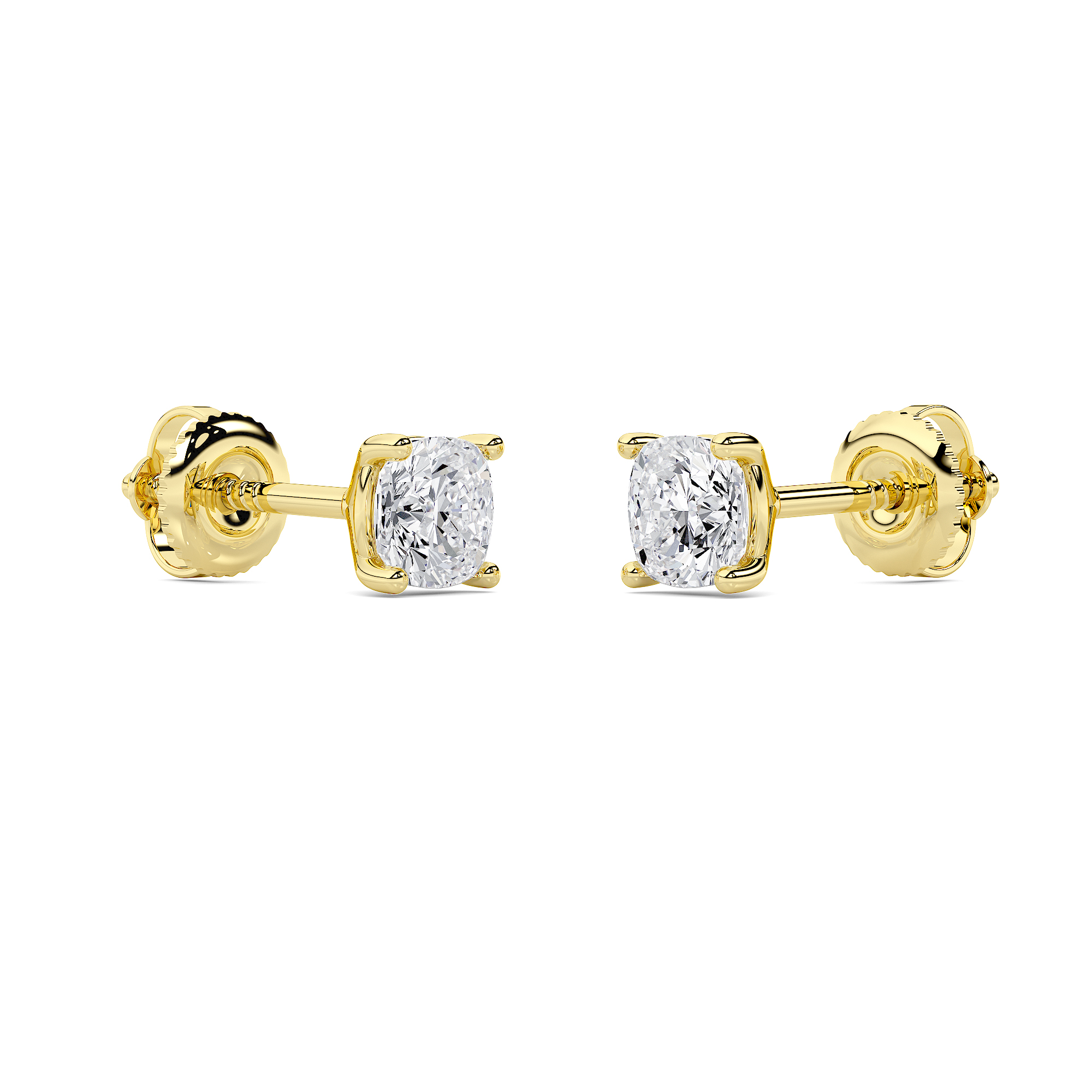 4-prong Martini Cushion Diamond Studs