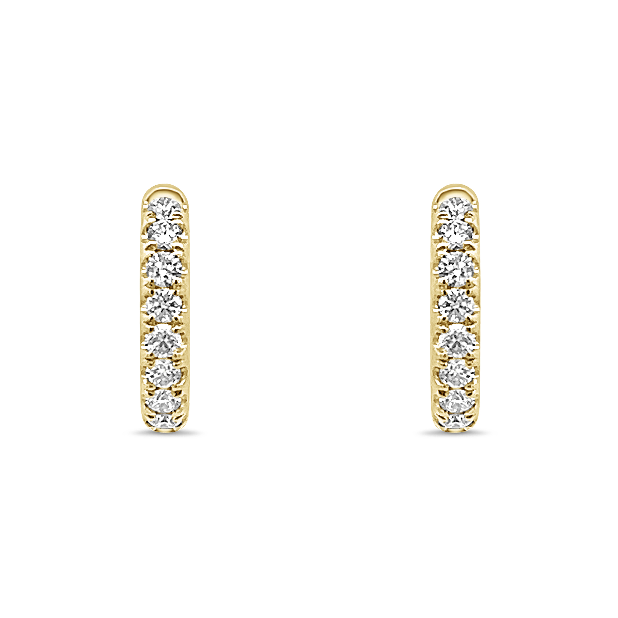 SIGNATURE DIAMOND HUGGIE HOOPS - 1