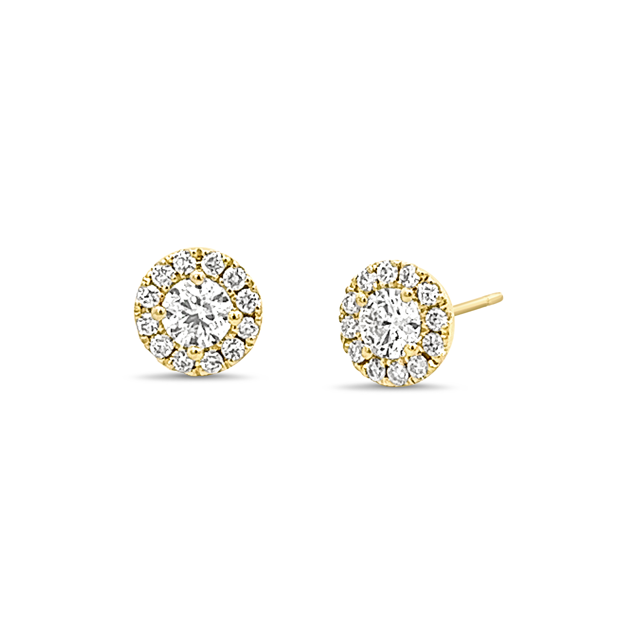 SIGNATURE HALO DIAMOND STUD EARRINGS