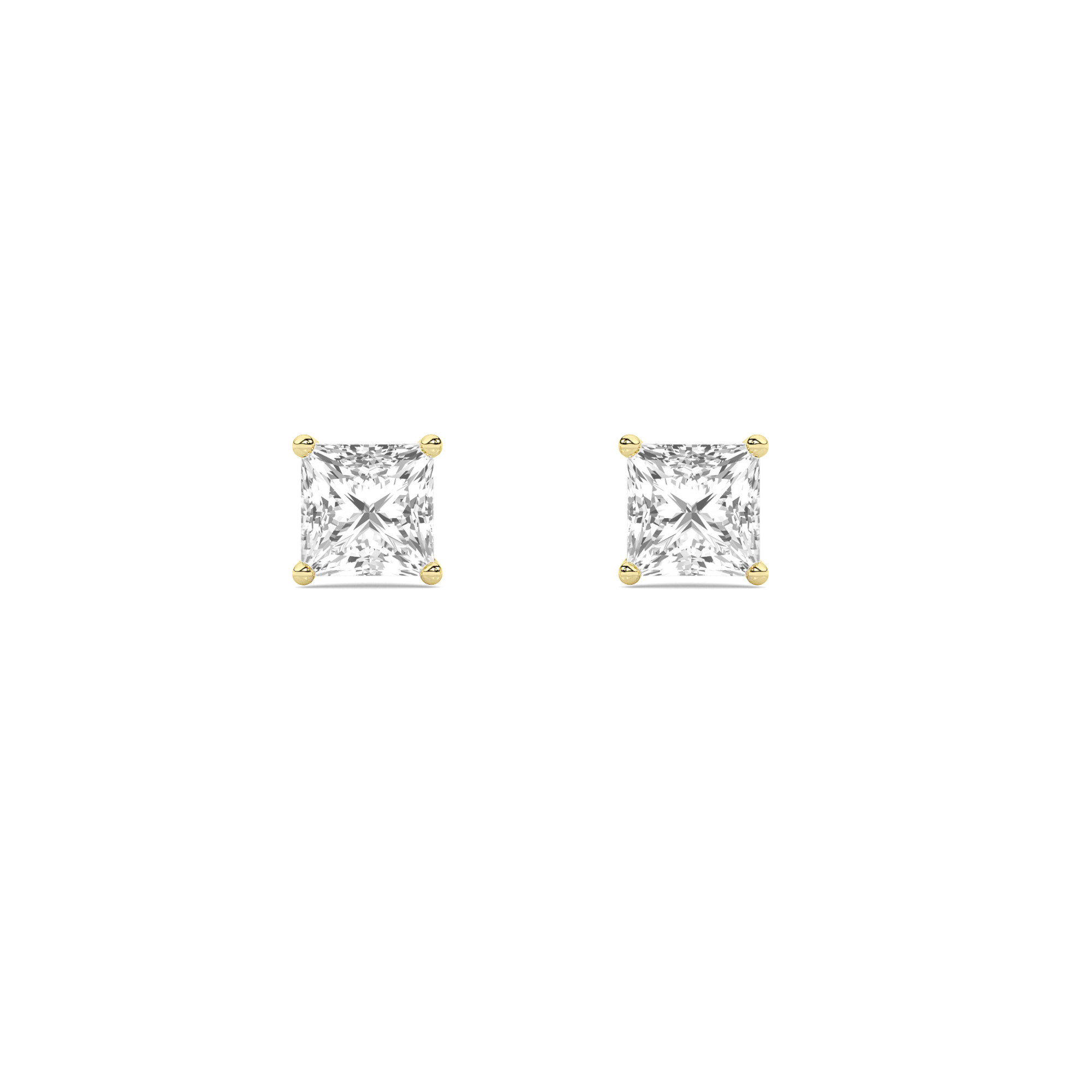 4 PRONG MARTINI PRINCESS DIAMOND STUDS