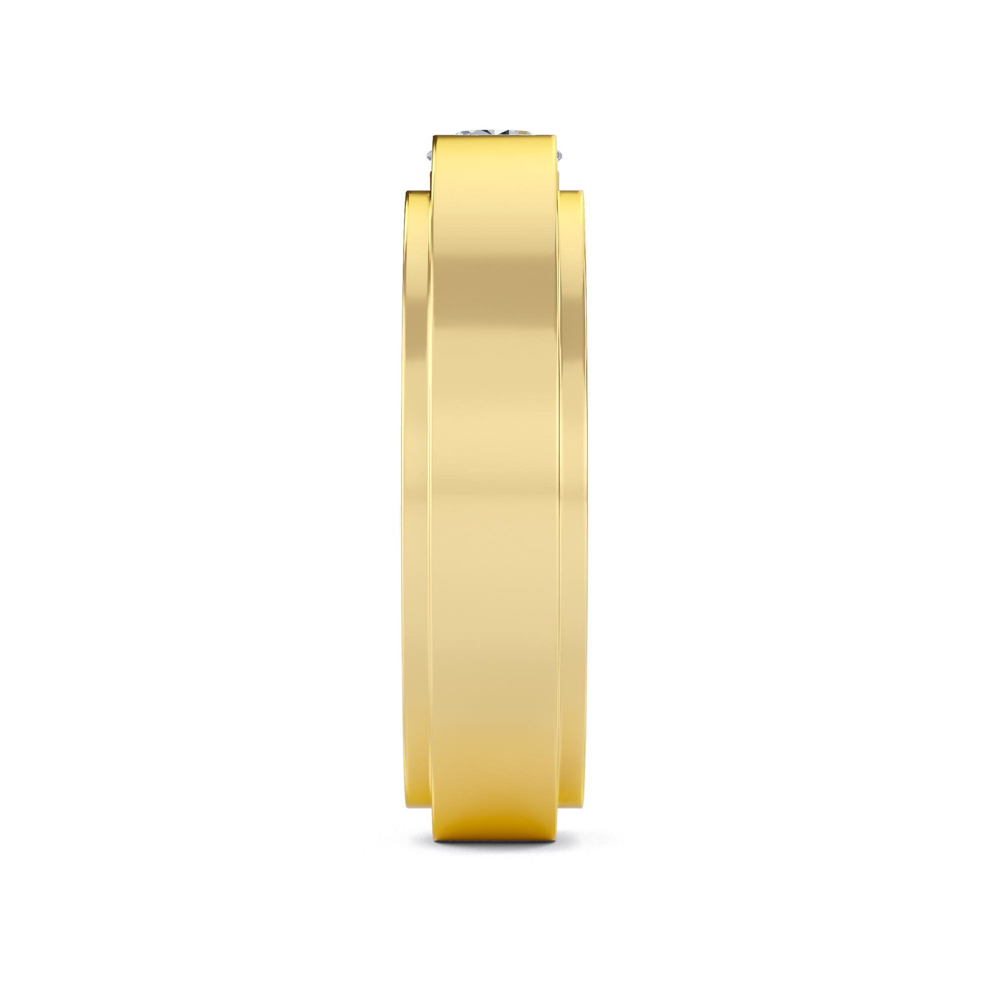 Lone Stone Men’s Single Diamond Ring - 1