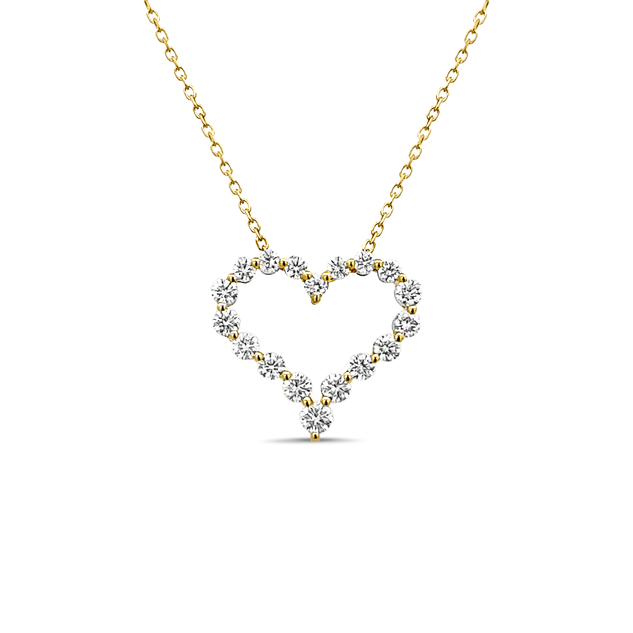 SINGLE PRONG DIAMOND HEART PENDANT