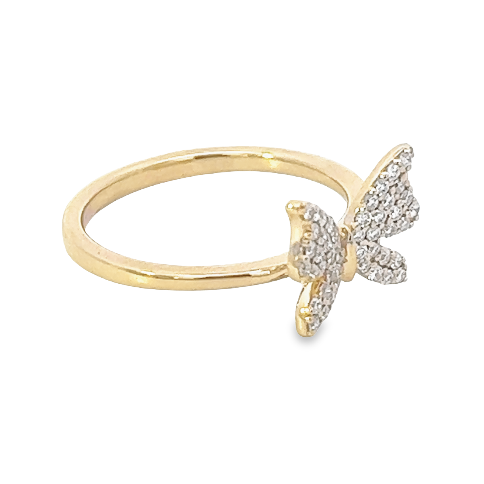 Petite Diamond Butterfly Ring - 1