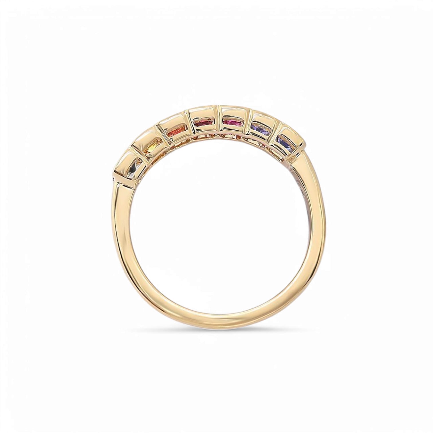 RAINBOW AURORA MULTI COLORED SAPPHIRE RING - 1