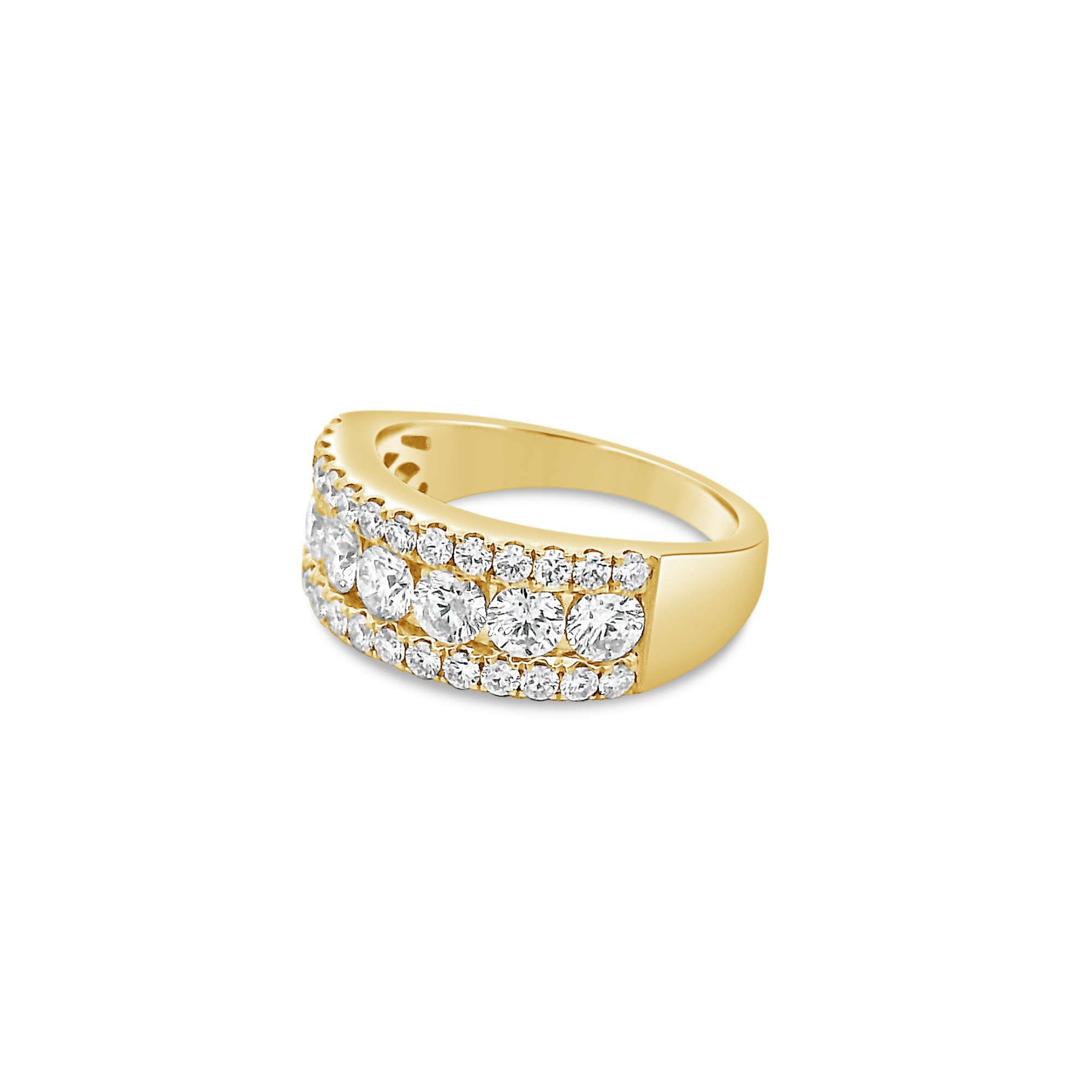 BEVERLY'S SIGNATURE THREE ROW DIAMOND BAND - 1